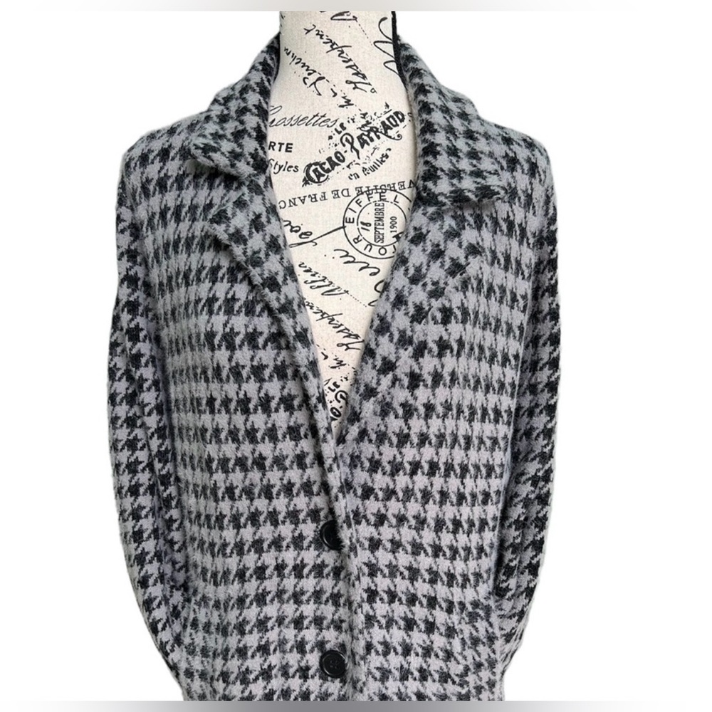 Max Studio Houndstooth Pattern Duster - image 3